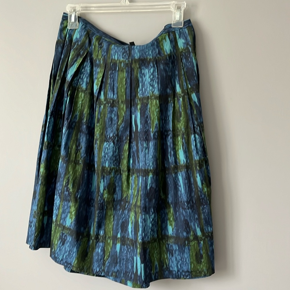 Cotton spandex 5%  pleated  skirt